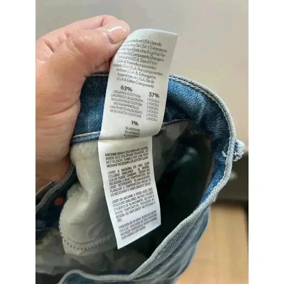 MOTHER The Stunner Ankle Fray Jeans Crate Digger Size 32 - Picture 2 of 14